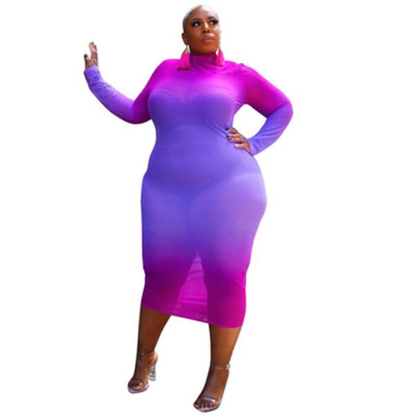 casual dresses long women dress 2021 sleeve office party plus size autumn and winter gradient high collar pencil xf230, Black;gray
casual dresses long women dress 2021 sleeve office party plus size autumn and winter gradient high collar pencil xf230, Black;gray