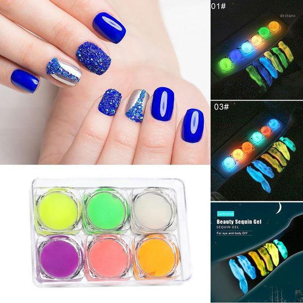 6pcs/set nail luminous gel fluorescent for party club manicure body art teea889 glitter1, Silver;gold
6pcs/set nail luminous gel fluorescent for party club manicure body art teea889 glitter1, Silver;gold