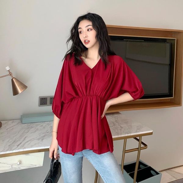 women's blouses & shirts blouse women shirt v-neck female 2021 spring and summer loose blusas mujer de moda, White
women's blouses & shirts blouse women shirt v-neck female 2021 spring and summer loose blusas mujer de moda, White