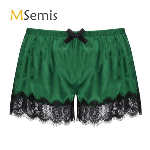 men satin shorts sleepwear elastic waistband lace trimming pajama pants nightwear birthday gift one-piece suits
men satin shorts sleepwear elastic waistband lace trimming pajama pants nightwear birthday gift one-piece suits
