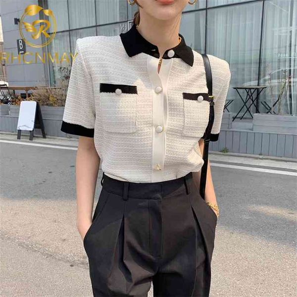 summer japanese style turn-down collar short sleeve thin short-sleeved ice silk knit womens shirt coats blouses 210811, White;black
summer japanese style turn-down collar short sleeve thin short-sleeved ice silk knit womens shirt coats blouses 210811, White;black