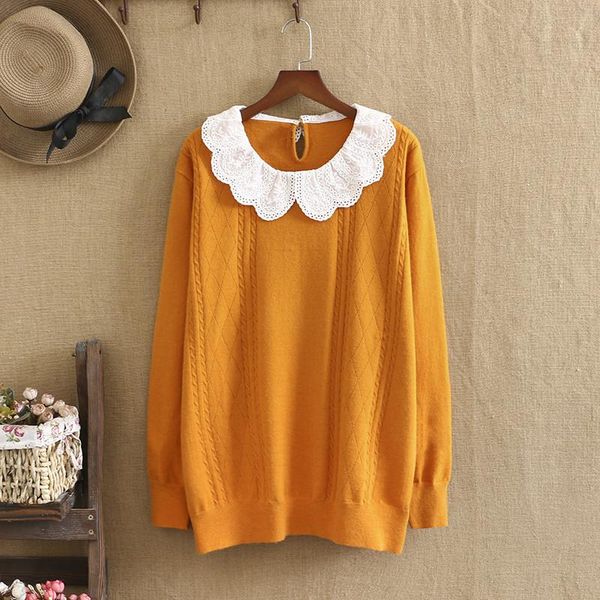 plus size t-shirt sweater for women doll collar lapel knitted fabric hook flower hollow design long sleeve large in winter, Black
plus size t-shirt sweater for women doll collar lapel knitted fabric hook flower hollow design long sleeve large in winter, Black