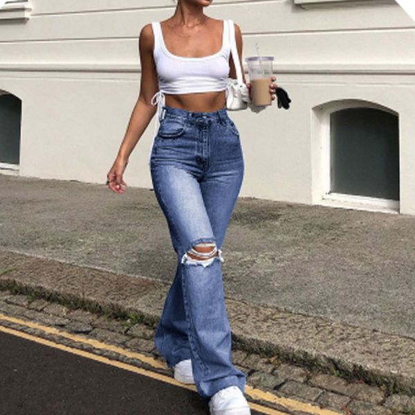 2xl flare holes ripped hollow out high waist zipper fly denim blue black jeans wide leg pants 2021
2xl flare holes ripped hollow out high waist zipper fly denim blue black jeans wide leg pants 2021