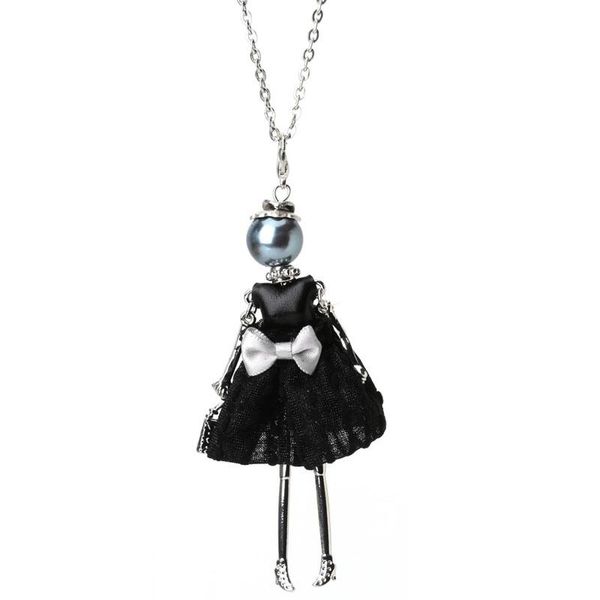 fashion design lovely black womens girl doll necklace dress pendant chain long jewelry gifts dropship wholesale necklaces, Silver
fashion design lovely black womens girl doll necklace dress pendant chain long jewelry gifts dropship wholesale necklaces, Silver