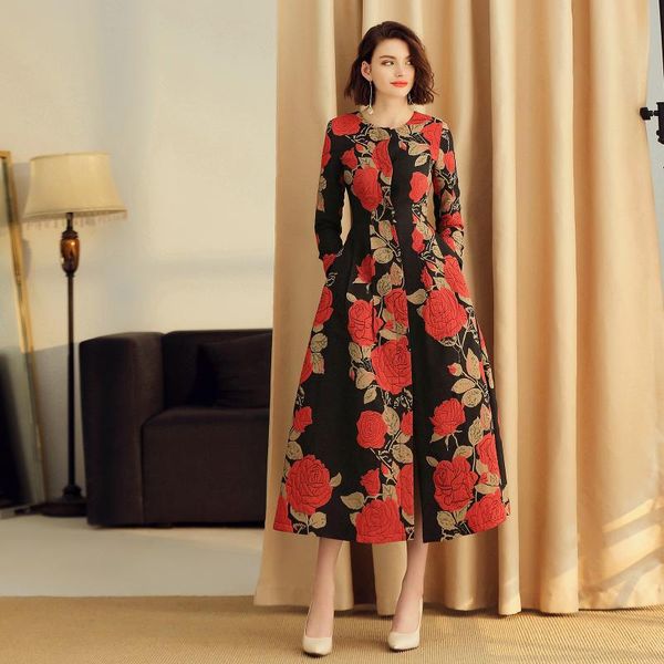 women's trench coats big swing women coat autumn 2021 fashion o neck single breasted full sleeve long elegant jacquard windbreaker, Tan;black
women's trench coats big swing women coat autumn 2021 fashion o neck single breasted full sleeve long elegant jacquard windbreaker, Tan;black