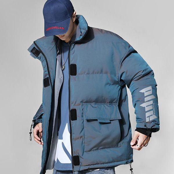 winter duck down jacket men's couple discoloration shiny for male hip hop detachable bright face thickened warm coat, Black
winter duck down jacket men's couple discoloration shiny for male hip hop detachable bright face thickened warm coat, Black
