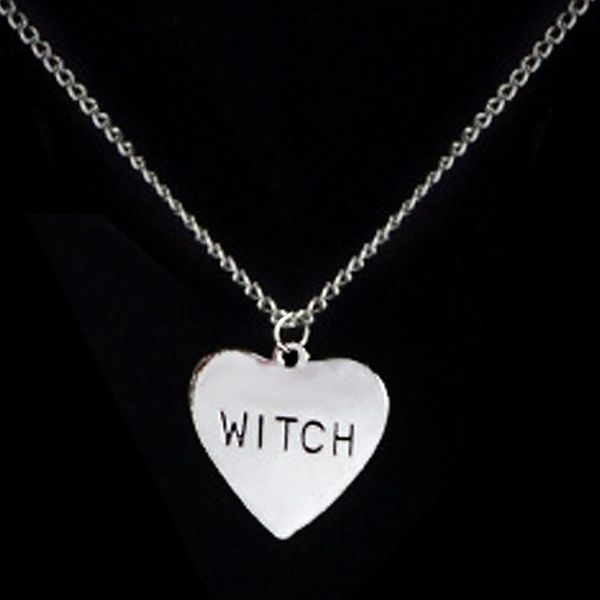 pendant necklaces heart engraved gothic witchcraft wiccan halloween goth jewelry women necklace gift for witches, Silver
pendant necklaces heart engraved gothic witchcraft wiccan halloween goth jewelry women necklace gift for witches, Silver