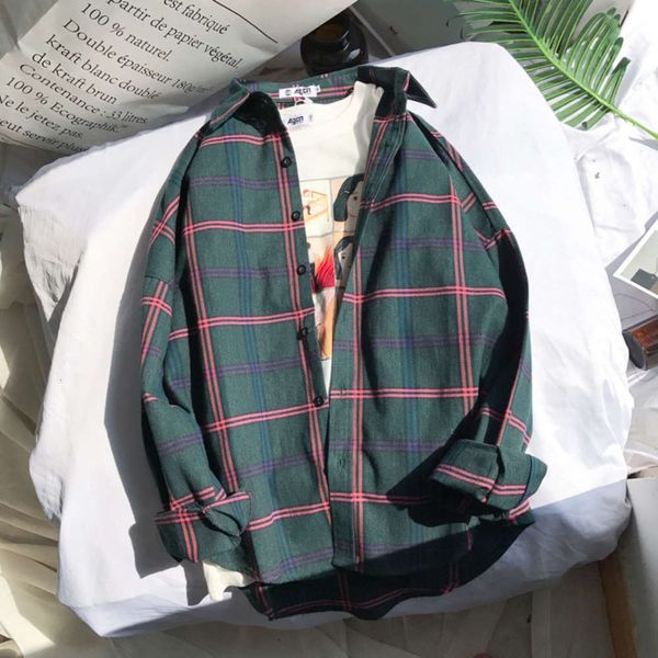 men's casual shirts shirtulzzang plaid shirt lovers' harajuku bf style leisure long sleeve korean loose student i fashion 2w8a, White;black
men's casual shirts shirtulzzang plaid shirt lovers' harajuku bf style leisure long sleeve korean loose student i fashion 2w8a, White;black