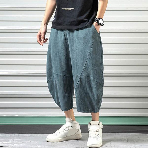 men's pants 5xl wild crotch harem summer baggy loose elastic waist tie cotton cropped trousers 8.6, Black
men's pants 5xl wild crotch harem summer baggy loose elastic waist tie cotton cropped trousers 8.6, Black