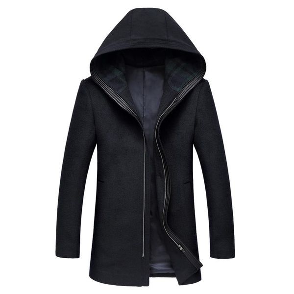 men's wool & blends men autumn&winter hooded trench coat casual british style gentles brand-clothing silm fit overcoat, Black
men's wool & blends men autumn&winter hooded trench coat casual british style gentles brand-clothing silm fit overcoat, Black