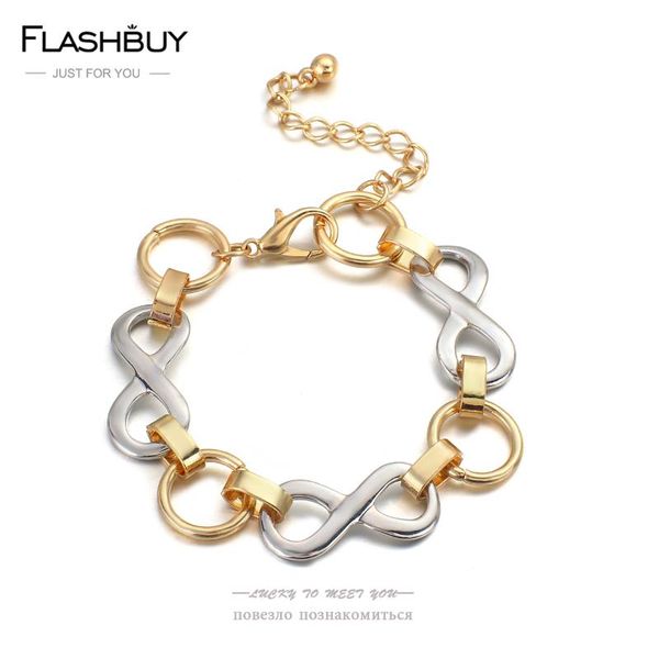 link, chain flashbuy selling infinity bracelets men women's vintage gold silver color friendship jewelry, Black
link, chain flashbuy selling infinity bracelets men women's vintage gold silver color friendship jewelry, Black