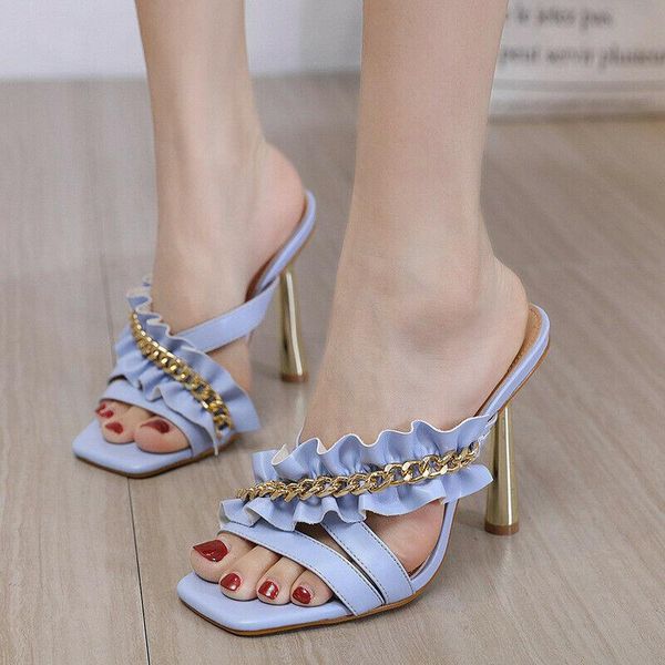 slippers women's high heels peep toe sandals slip on stiletto party shoes mules, Black
slippers women's high heels peep toe sandals slip on stiletto party shoes mules, Black