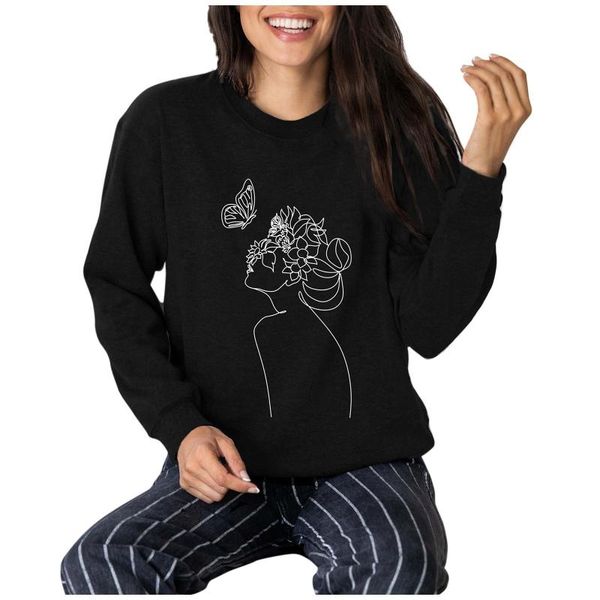 women's loose long sleeve casual o-neck print pullovers blouse tunics sweatshirt warm jumper clothing hoodies & sweatshirt, Black
women's loose long sleeve casual o-neck print pullovers blouse tunics sweatshirt warm jumper clothing hoodies & sweatshirt, Black
