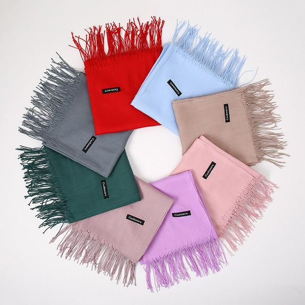 scarves plain tassel cashmere solid color large size pashmina shawls selling autumn winter warm women long wraps 1pc retail, Blue;gray
scarves plain tassel cashmere solid color large size pashmina shawls selling autumn winter warm women long wraps 1pc retail, Blue;gray