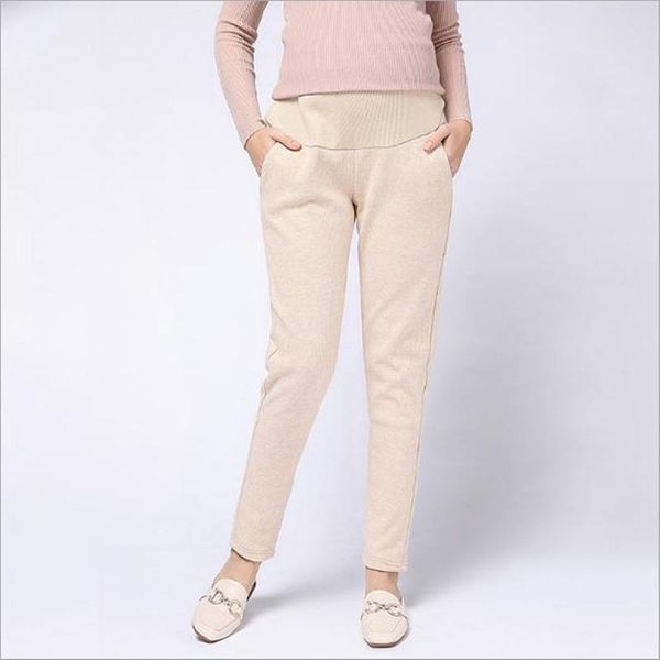 maternity bottoms winter thickening woolen pregnancy pants high waist stomach lift fashion feet pregnant casual clothes, White
maternity bottoms winter thickening woolen pregnancy pants high waist stomach lift fashion feet pregnant casual clothes, White