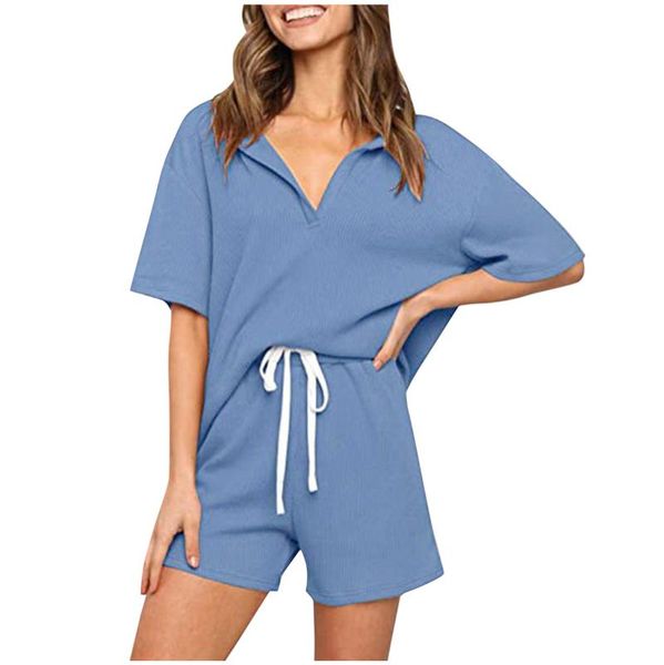 women's tracksuits solid soft cotton woman short sets v-neck loose casual breathable elastic waist drawstring washed women summer, Gray
women's tracksuits solid soft cotton woman short sets v-neck loose casual breathable elastic waist drawstring washed women summer, Gray