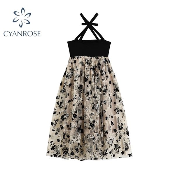 summer women's sleeveless vestidos high waist dress flower embroidery mesh patchwork beach style lace up dresses female 210515, Black;gray
summer women's sleeveless vestidos high waist dress flower embroidery mesh patchwork beach style lace up dresses female 210515, Black;gray