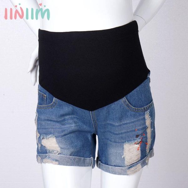 maternity bottoms iiniim summer denim shorts for pregnant women/patchwork style high waist support belly elastic band ripped jeans with pock, White
maternity bottoms iiniim summer denim shorts for pregnant women/patchwork style high waist support belly elastic band ripped jeans with pock, White