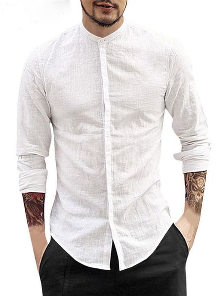brand fashion summer men's linen long sleeve and simple v-neck shirt loose casual shirts, White;black
brand fashion summer men's linen long sleeve and simple v-neck shirt loose casual shirts, White;black