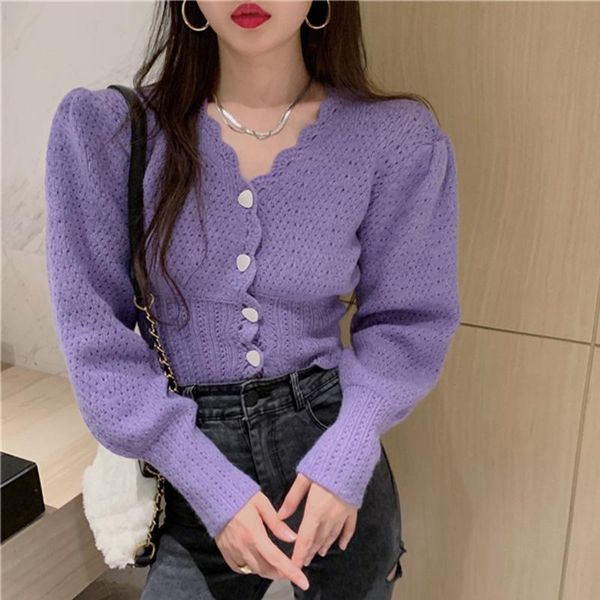 women's knits & tees single breasted autumn knitted sweater women long sleeve vintage hollow out knit jumpers purple slim outwear cardi, White
women's knits & tees single breasted autumn knitted sweater women long sleeve vintage hollow out knit jumpers purple slim outwear cardi, White
