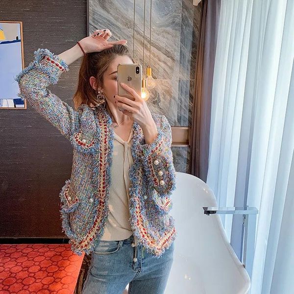 women's jackets fashion french style short jacket women tweed woolen v-neck lady small coat pearl design elegant winter outwear, Black;brown
women's jackets fashion french style short jacket women tweed woolen v-neck lady small coat pearl design elegant winter outwear, Black;brown
