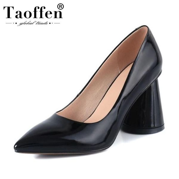 dress shoes taoffen women real leather chunky heels pumps office work pointed toe spring summer woman footwear size 32-43, Black
dress shoes taoffen women real leather chunky heels pumps office work pointed toe spring summer woman footwear size 32-43, Black