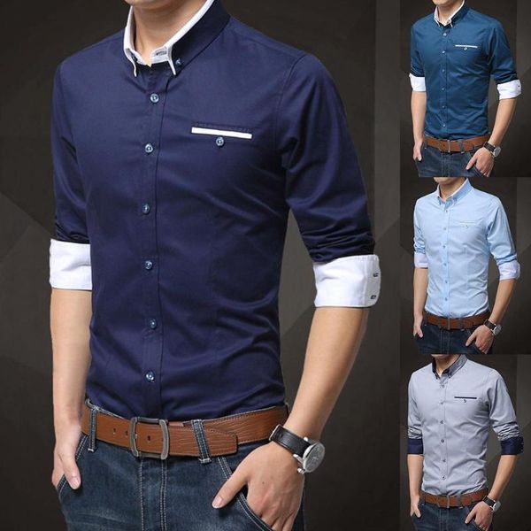 fashion cotton business shirt men solid color long sleeve block cuff slim buttons down 5xl men's casual shirts, White;black
fashion cotton business shirt men solid color long sleeve block cuff slim buttons down 5xl men's casual shirts, White;black