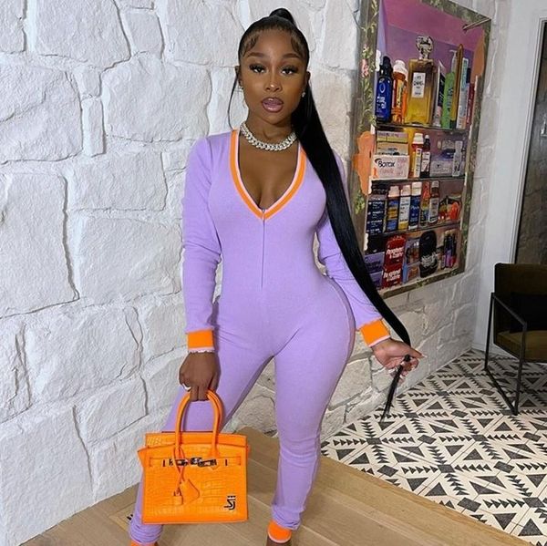 autumn color patchwork rompers womens jumpsuit streetwear zipper v neck long sleeve sport bodycon fitness women's jumpsuits, Black;white
autumn color patchwork rompers womens jumpsuit streetwear zipper v neck long sleeve sport bodycon fitness women's jumpsuits, Black;white