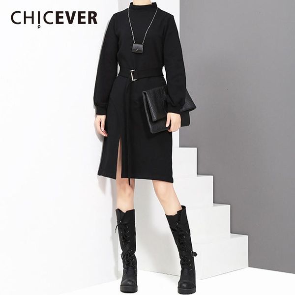 casual dresses chicever korean women's dress stand collar lantern long sleeve high waist with sashes side split mini female 2021, Black;gray
casual dresses chicever korean women's dress stand collar lantern long sleeve high waist with sashes side split mini female 2021, Black;gray