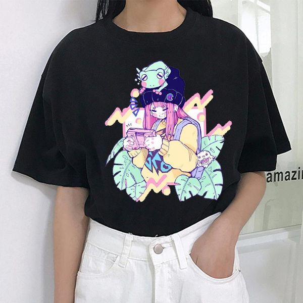 women's t-shirt gothic loose streetwear black harajuku letter print women tees summer frog punk short sleeve casual vintage t-shirts, White
women's t-shirt gothic loose streetwear black harajuku letter print women tees summer frog punk short sleeve casual vintage t-shirts, White