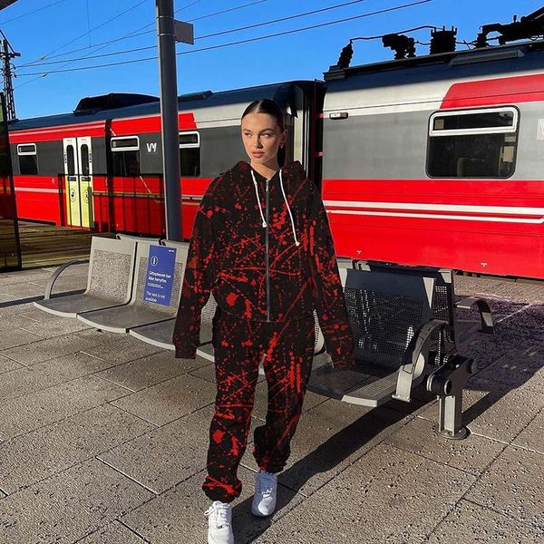 women's two piece pants autumn and winter hooded tracksuit female 3d halloween print sweatshirt+sweatpant hoodie coats suits 2pc sets, White
women's two piece pants autumn and winter hooded tracksuit female 3d halloween print sweatshirt+sweatpant hoodie coats suits 2pc sets, White
