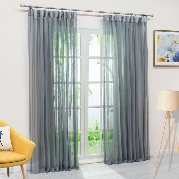 window curtain solid color transparent sheer tulle voile fabric living room screening treatment 5 colors & drapes
window curtain solid color transparent sheer tulle voile fabric living room screening treatment 5 colors & drapes