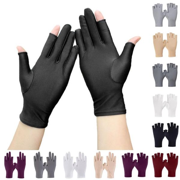 five fingers gloves summer silk stretch thin half-finger sunscreen sun protection, Blue;gray
five fingers gloves summer silk stretch thin half-finger sunscreen sun protection, Blue;gray