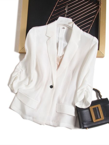 suit professional attitude interview second over mulberry heavy silk pleated sleeve slim suit coat, White;black
suit professional attitude interview second over mulberry heavy silk pleated sleeve slim suit coat, White;black