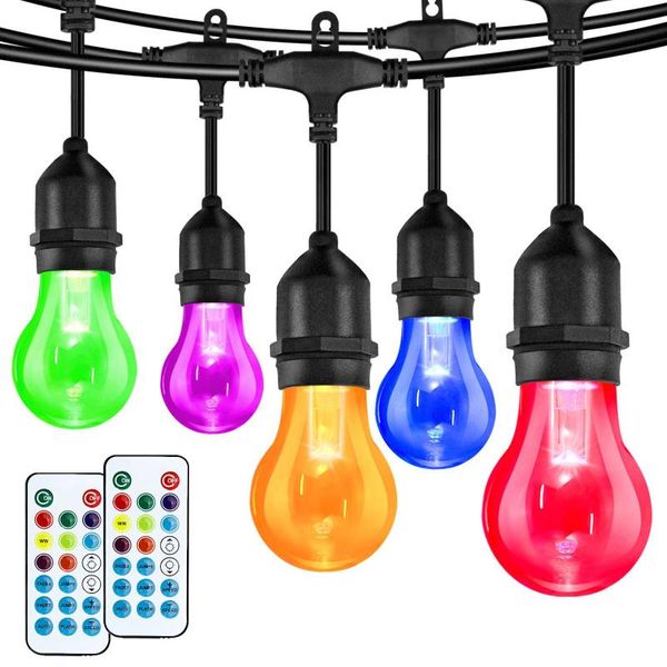 strings led patio rgb string lights 8 modes 48ft us plug ac100-240v with remote control 15pcs edison bulbs for wedding gathering lamp
strings led patio rgb string lights 8 modes 48ft us plug ac100-240v with remote control 15pcs edison bulbs for wedding gathering lamp