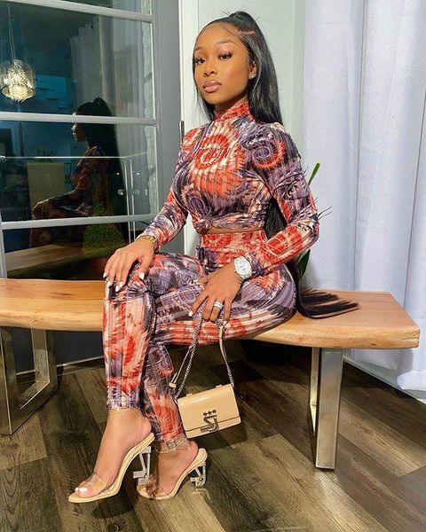 two piece dress tie dye print lady suit full sleeve slim and pencil pants 2 set bohemian style outfit, White
two piece dress tie dye print lady suit full sleeve slim and pencil pants 2 set bohemian style outfit, White