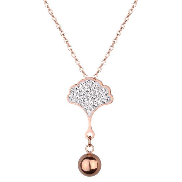 stainless steel ginkgo leaf necklace, crystal zircon, rose gold pendant, ladies necklace never fade pendant necklaces, Silver
stainless steel ginkgo leaf necklace, crystal zircon, rose gold pendant, ladies necklace never fade pendant necklaces, Silver