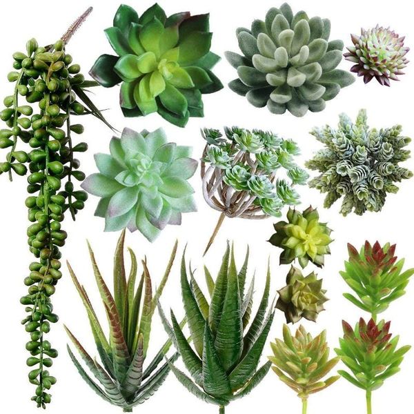 decorative flowers & wreaths artificial plants 14 pcs/type succulents bouquet string of pearls succulent faux floral arrangement for home de
decorative flowers & wreaths artificial plants 14 pcs/type succulents bouquet string of pearls succulent faux floral arrangement for home de