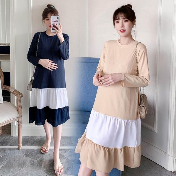 maternity dresses 4888# nursing dress fashion arrived o neck lactation cotton long sleeves loose plus size midi, White
maternity dresses 4888# nursing dress fashion arrived o neck lactation cotton long sleeves loose plus size midi, White