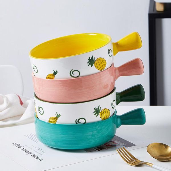 baked rice bowl nordic style with handle baking oven plate ceramic household tableware soup salad bowls
baked rice bowl nordic style with handle baking oven plate ceramic household tableware soup salad bowls