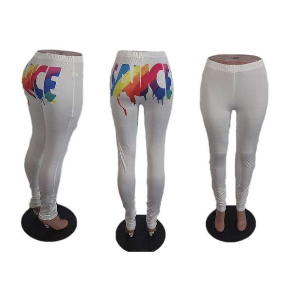 2021 leggings rainbow letter printed white sweat pants women plus size fashion workout gym legging n0-bf20, Black;white 
2021 leggings rainbow letter printed white sweat pants women plus size fashion workout gym legging n0-bf20, Black;white