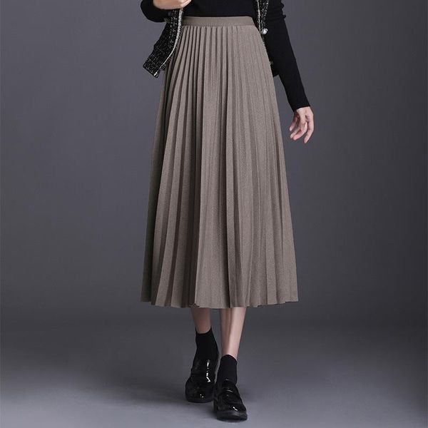skirts autumn pleated women 2021 elegant korean winter high waist long black female midi skirt
skirts autumn pleated women 2021 elegant korean winter high waist long black female midi skirt