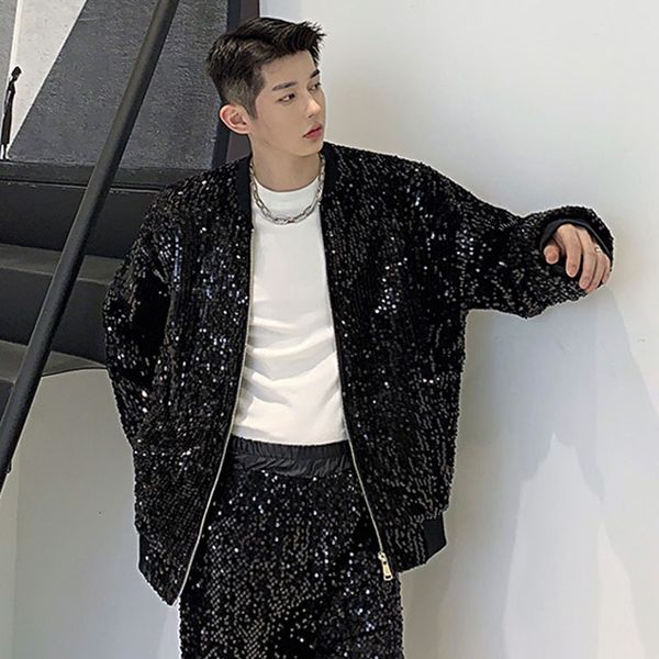 men's jackets couple sequin men women niche fashion vintage casual coat streetwear hip hop shiny outerwear male sdes, Black;brown
men's jackets couple sequin men women niche fashion vintage casual coat streetwear hip hop shiny outerwear male sdes, Black;brown