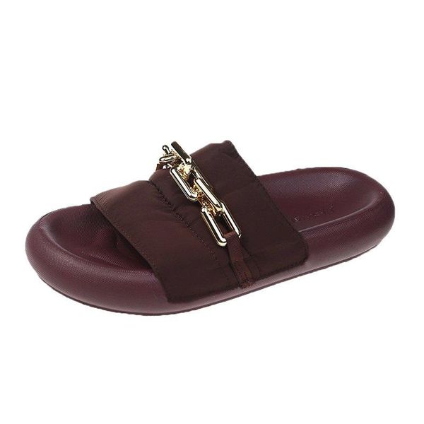 slippers 2021 casual women's fashion simple solid color all-match vamp buckle decoration trend outer wear, Black
slippers 2021 casual women's fashion simple solid color all-match vamp buckle decoration trend outer wear, Black