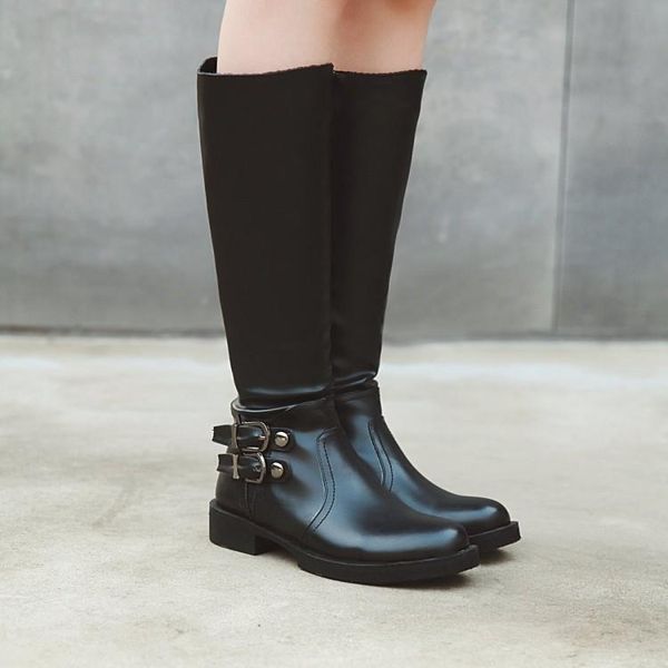 boots big size women long woman over the knee boot buckle decoration pure color low heel, Black
boots big size women long woman over the knee boot buckle decoration pure color low heel, Black