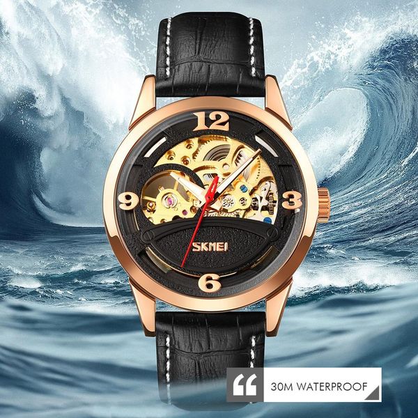 skmei 9226 casual mechanical men sports clocks hardness glass pu leather bracelet men's clock, Slivery;brown
skmei 9226 casual mechanical men sports clocks hardness glass pu leather bracelet men's clock, Slivery;brown