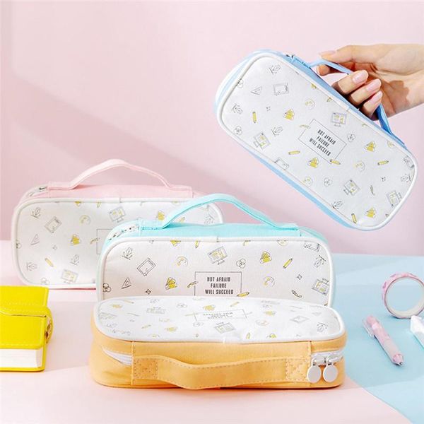 colors school pencil case girls cute print pen bag portable canvas zipper casual storage cosmetic bags & cases
colors school pencil case girls cute print pen bag portable canvas zipper casual storage cosmetic bags & cases