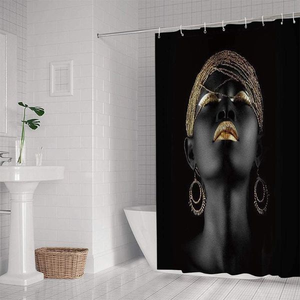 american afro shower curtains african black girl women with golden lips for bathroom 3d printing waterproof home decor
american afro shower curtains african black girl women with golden lips for bathroom 3d printing waterproof home decor