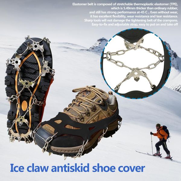 cords, slings and webbing 19 teeth spikes crampons stainless steel ice snow grips walk traction cleats anti slip footwear for shoes boots sk
cords, slings and webbing 19 teeth spikes crampons stainless steel ice snow grips walk traction cleats anti slip footwear for shoes boots sk