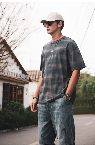 men's t-shirts ytx1930 summer style washed and worn loose round neck half-sleeved tie-dye retro short-sleeved t-shirt, White;black
men's t-shirts ytx1930 summer style washed and worn loose round neck half-sleeved tie-dye retro short-sleeved t-shirt, White;black